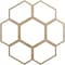 Ekena Millwork Florin Wood Fretwork Pierced Ceiling Medallion, Birch, 28"OD x 9 7/8"ID x 3/8"T CMWP28X28X0375FOBI - alternate 1